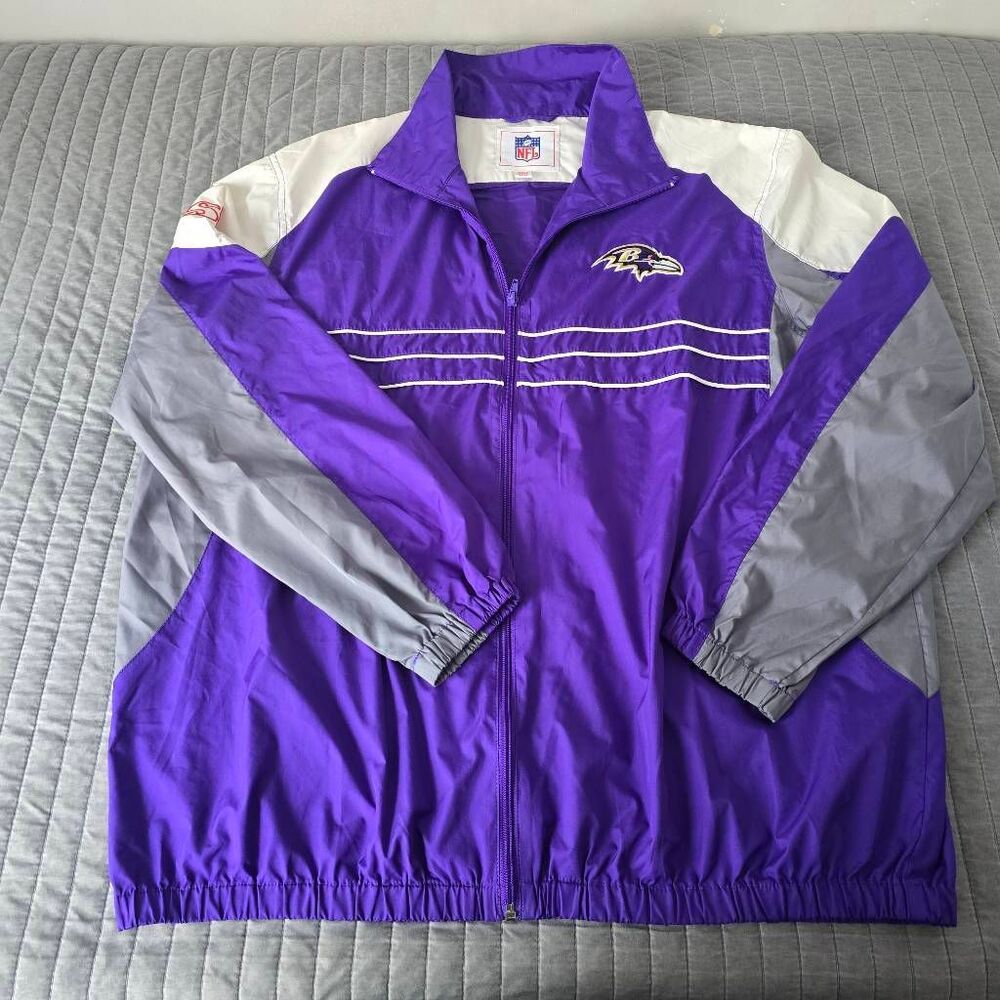 Vintage NFL G-III Baltimore Ravens Track Jacket Windbreaker Full Zip Men's XL
